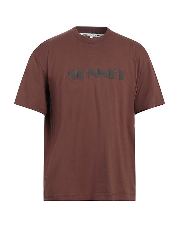 スンネイ メンズ トップス プルオーバー SUNNEI Ｔシャツ Chocolate Brown 赤銅色