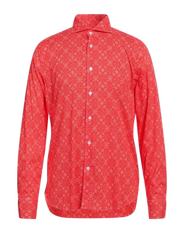 フェデーリ メンズ トップス シャツ FEDELI 柄入りシャツ Red レッド
