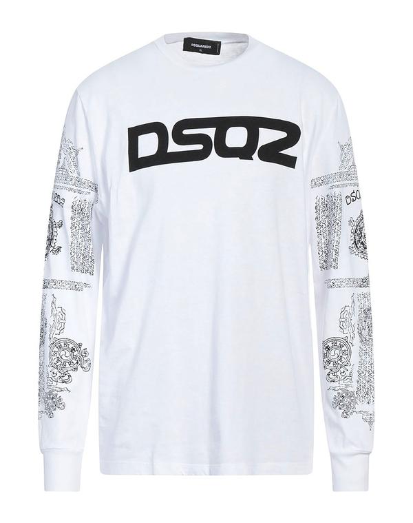 ディースクエアード メンズ トップス ティーシャツ DSQUARED2 Ｔシャツ White 白いこと Tシャツ・カットソー-メンズファッション-トップス
