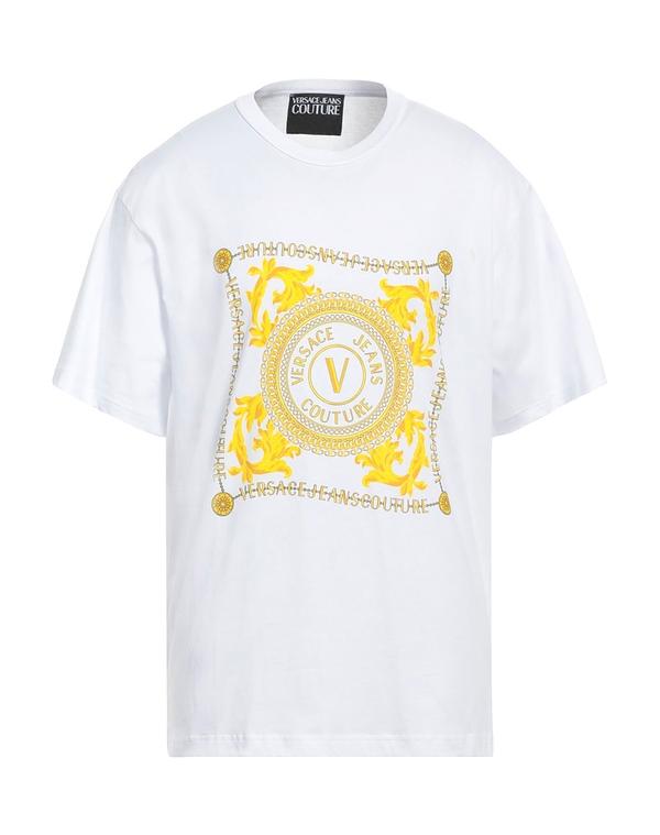 ヴェルサーチ メンズ トップス Tシャツ VERSACE JEANS COUTURE Ｔシャツ White ホワイト