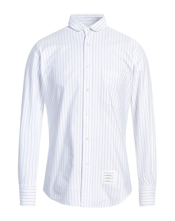 トムブラウン メンズ トップス シャツ THOM BROWNE ストライプ柄シャツ White ホワイト