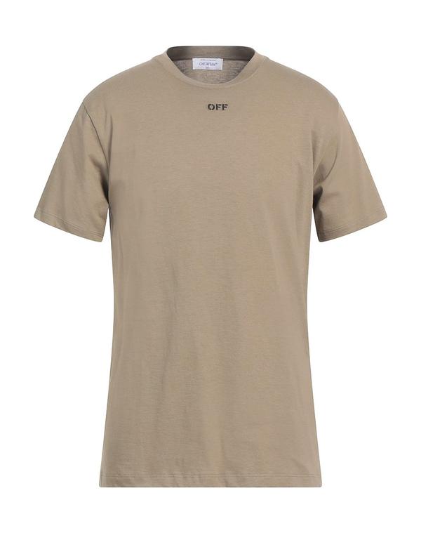 オフ-ホワイト メンズ トップス Tシャツ OFF-WHITE ベーシック Tシャツ Khaki カーキ