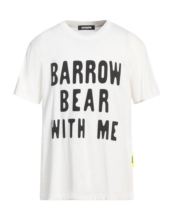 バロー メンズ トップス Tシャツ BARROW Ｔシャツ White ホワイト｜ReVida 店