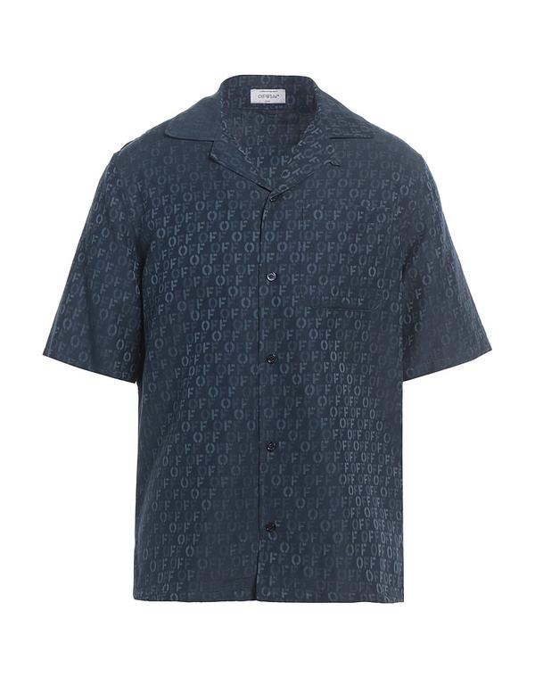 オフ-ホワイト メンズ トップス シャツ OFF-WHITE 柄入りシャツ Midnight Blue ブルー
