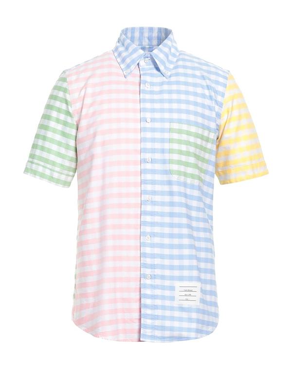 トムブラウン メンズ トップス シャツ THOM BROWNE チェック柄シャツ Pink ピンク