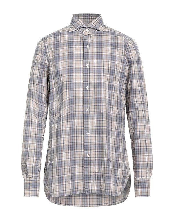 イザイア メンズ トップス シャツ ISAIA チェック柄シャツ Beige ベージュ