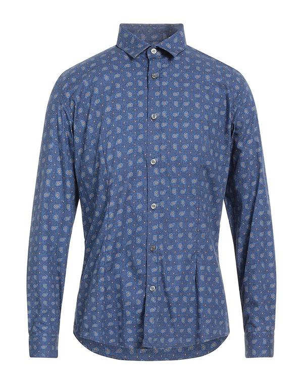 グレイ ダニエレ アレッサンドリー二 メンズ トップス シャツ GREY DANIELE ALESSANDRINI 柄入りシャツ Blue ブルー