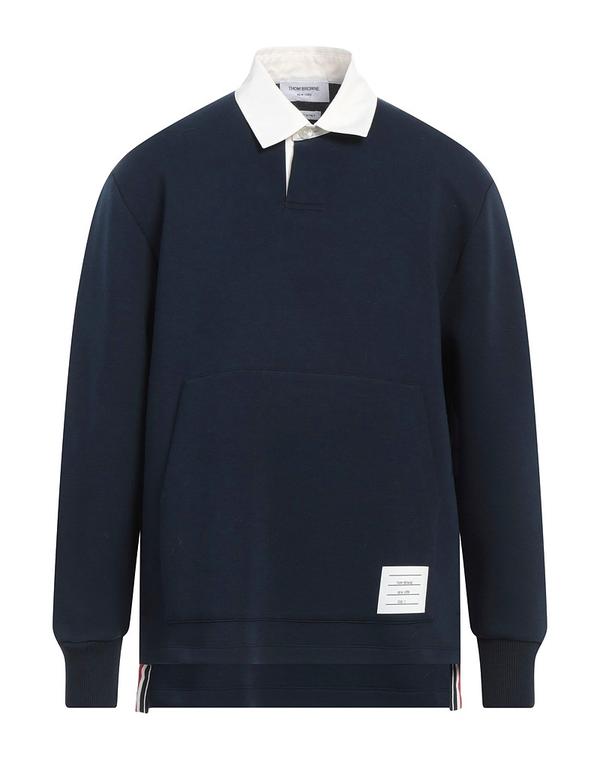 トムブラウン メンズ トップス ポロシャツ THOM BROWNE ポロシャツ Midnight Blue ブルー|ReVida 店