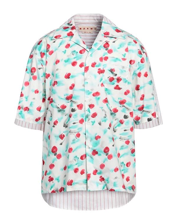 マルニ メンズ トップス シャツ MARNI 柄入りシャツ Turquoise Blue ブルー