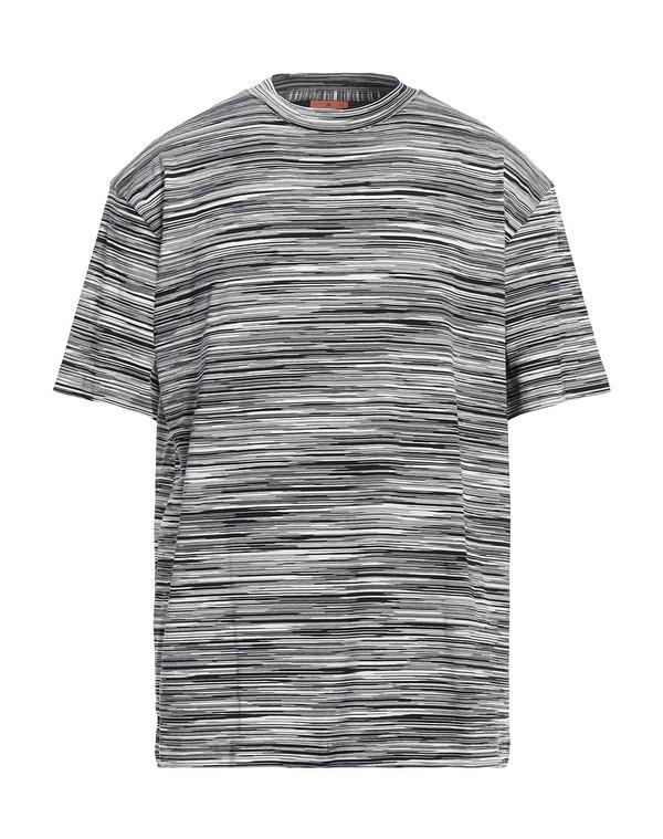 ミッソーニ メンズ トップス プルオーバー MISSONI Ｔシャツ Black 黒いこと