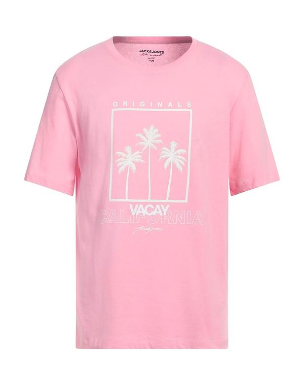 ジャック アンド ジョーンズ メンズ トップス Tシャツ JACK & JONES Ｔシャツ Pink ピンク