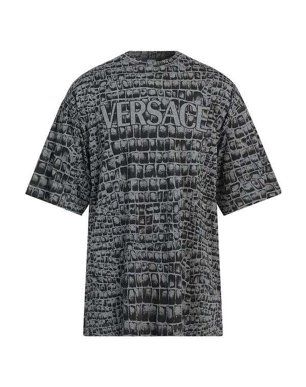 ヴェルサーチ メンズ トップス Tシャツ VERSACE Ｔシャツ Gray グレー