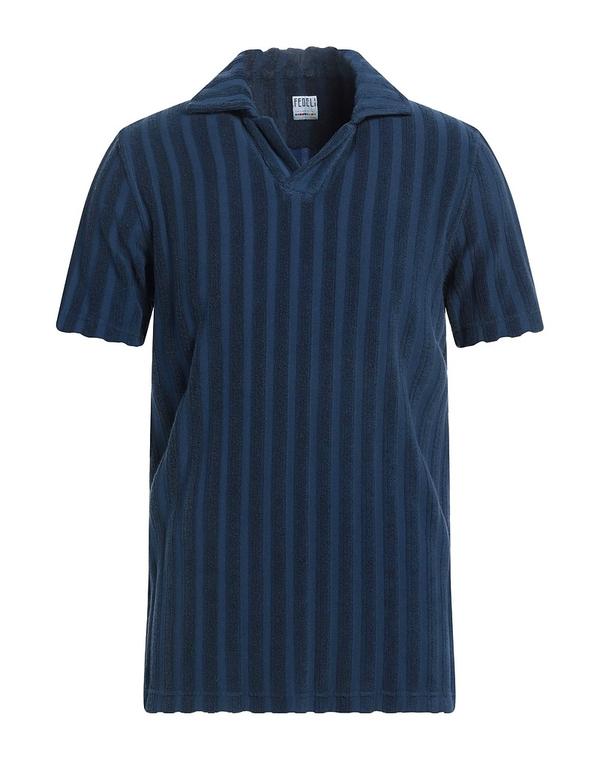 フェデーリ メンズ トップス ポロシャツ FEDELI ポロシャツ Navy ネイビー