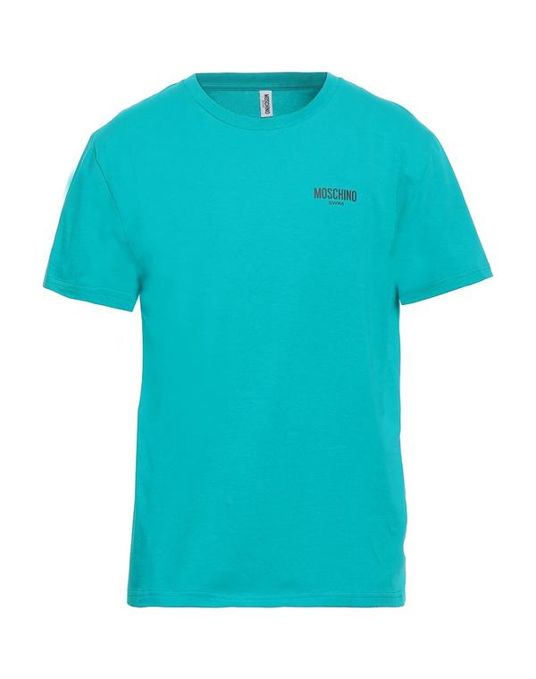 モスキーノ メンズ トップス Tシャツ MOSCHINO ベーシック Tシャツ Turquoise Blue ブルー