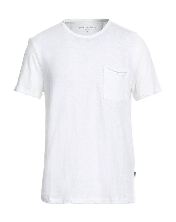 ジョンバルベイトス メンズ トップス Tシャツ JOHN VARVATOS ベーシック Tシャツ White ホワイト