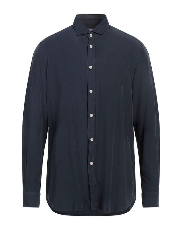 ボリオリ メンズ トップス シャツ BOGLIOLI 無地シャツ Midnight Blue ブルー|ReVida 店