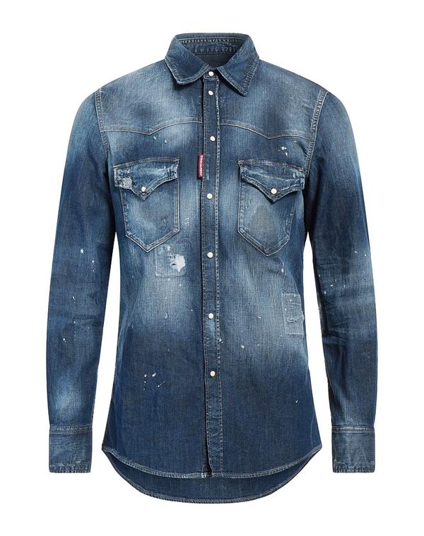 ディースクエアード メンズ トップス シャツ DSQUARED2 デニムシャツ Blue ブルー