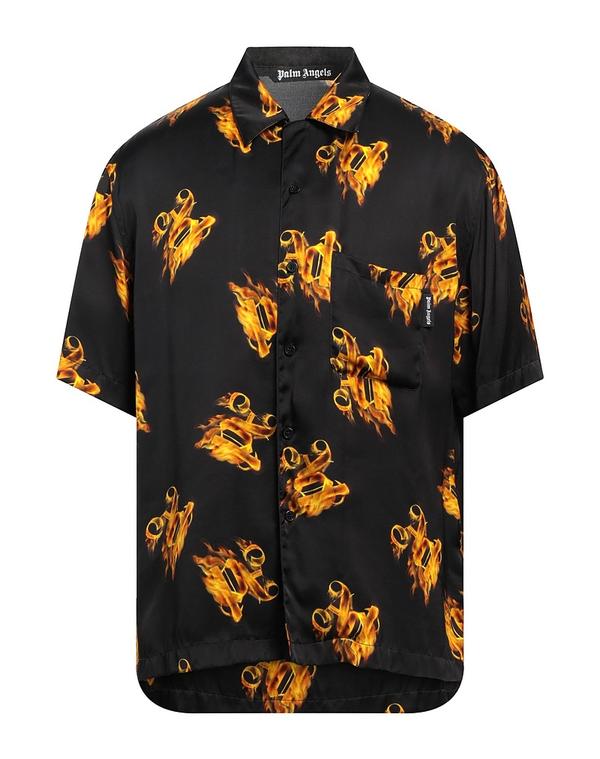 パーム・エンジェルス メンズ トップス シャツ PALM ANGELS 柄入りシャツ Black ブラック