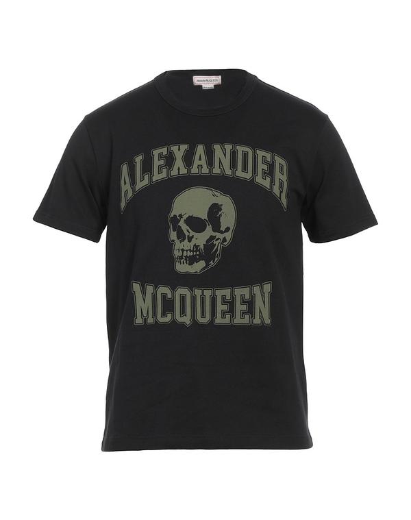 マックイーン メンズ トップス プルオーバー MCQUEEN Ｔシャツ Black 黒いこと