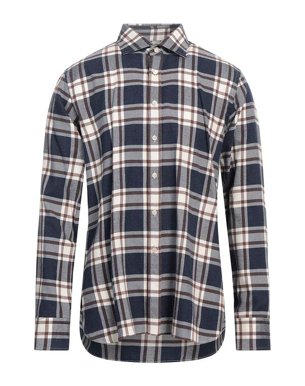 アレッサンドロゲラルディ メンズ トップス シャツ ALESSANDRO GHERARDI チェック柄シャツ Blue Gray グレー