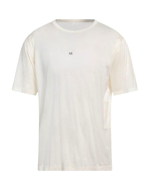 シーピーカンパニー メンズ トップス Tシャツ C.P. COMPANY ベーシック Tシャツ Ivory アイボリー|ReVida 店