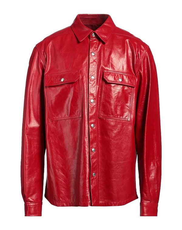 リックオウエンス メンズ トップス プルオーバー RICK OWENS 無地プルオーバー Red 赤いこと
