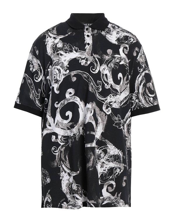ヴェルサーチ メンズ トップス ポロシャツ VERSACE JEANS COUTURE ポロシャツ Black ブラック