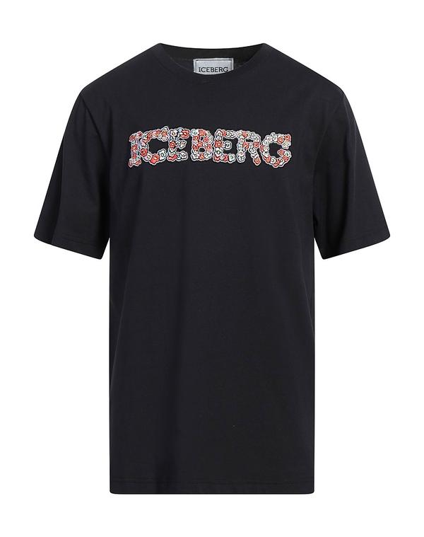 アイスバーグレタス メンズ トップス プルオーバー ICEBERG Ｔシャツ Black 黒いこと