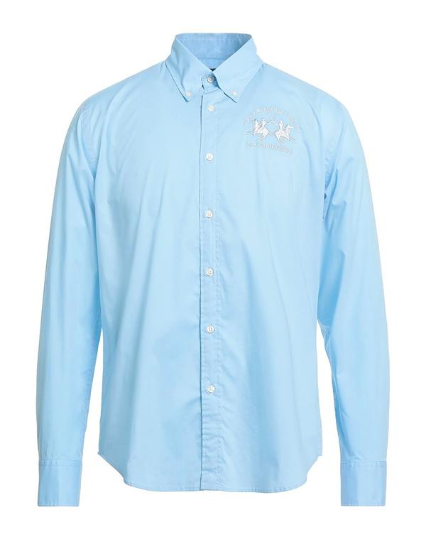ラ マルティーナ メンズ トップス シャツ LA MARTINA 無地シャツ Sky Blue ブルー