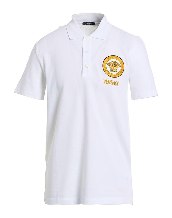 ヴェルサーチ メンズ トップス ポロシャツ VERSACE ポロシャツ White ホワイト