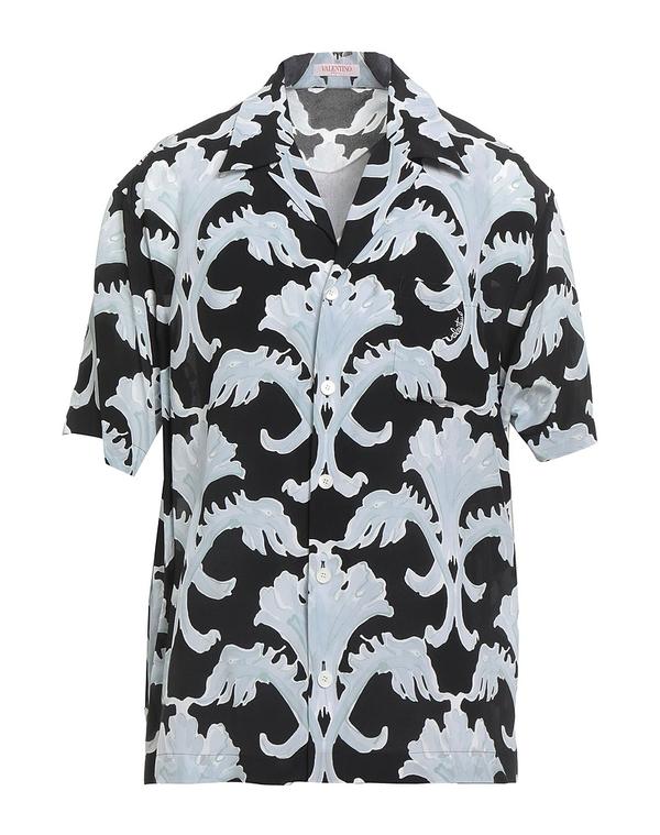 ヴァレンティノ メンズ トップス シャツ VALENTINO GARAVANI 柄入りシャツ Black ブラック
