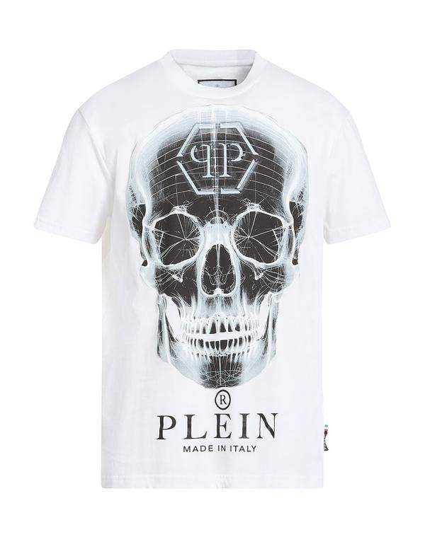 フィリップ飾り気の無い メンズ トップス プルオーバー PHILIPPLEIN Ｔシャツ White 白いこと
