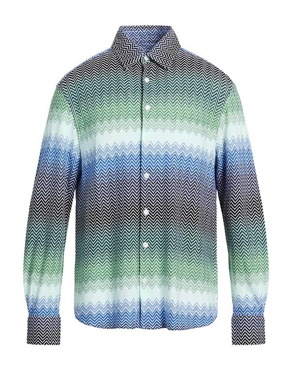 ミッソーニ メンズ トップス シャツ MISSONI 柄入りシャツ Green グリーン