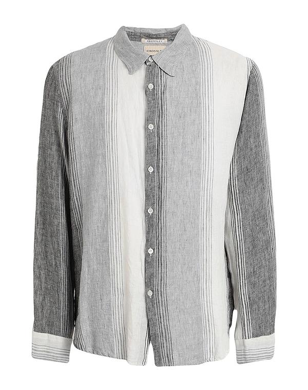 クロスリー メンズ トップス プルオーバー CROSSLEY リネンプルオーバー Light Gray 薄墨色
