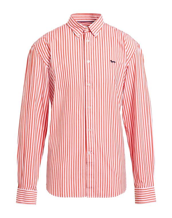 ハーモント & ブレイン メンズ トップス シャツ HARMONT & BLAINE ストライプ柄シャツ Coral コーラル｜ReVida 店