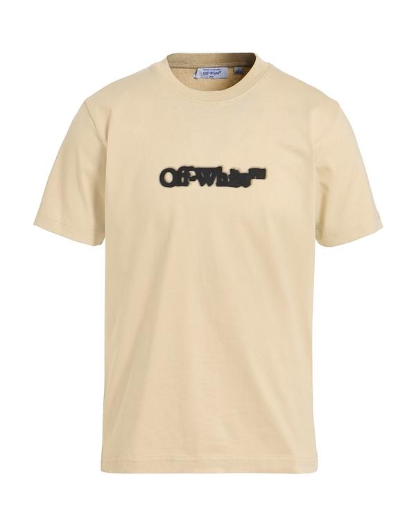オフ-白いこと メンズ トップス プルオーバー OFF-WHITE Ｔシャツ Beige ベージュ