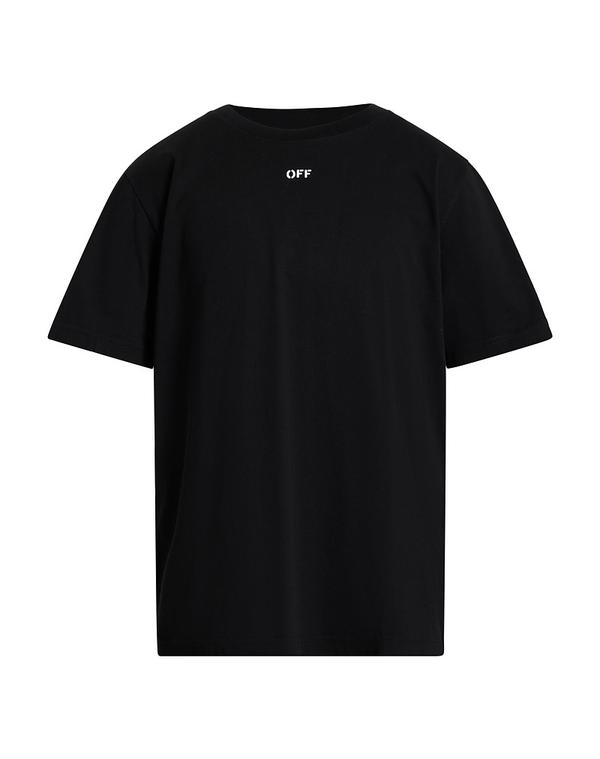オフ-白いこと メンズ トップス プルオーバー OFF-WHITE Ｔシャツ Black 黒いこと