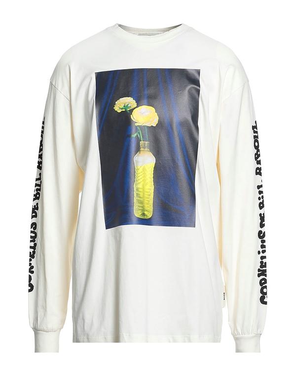 エムエスジイエム メンズ トップス Tシャツ MSGM Ｔシャツ Ivory アイボリー