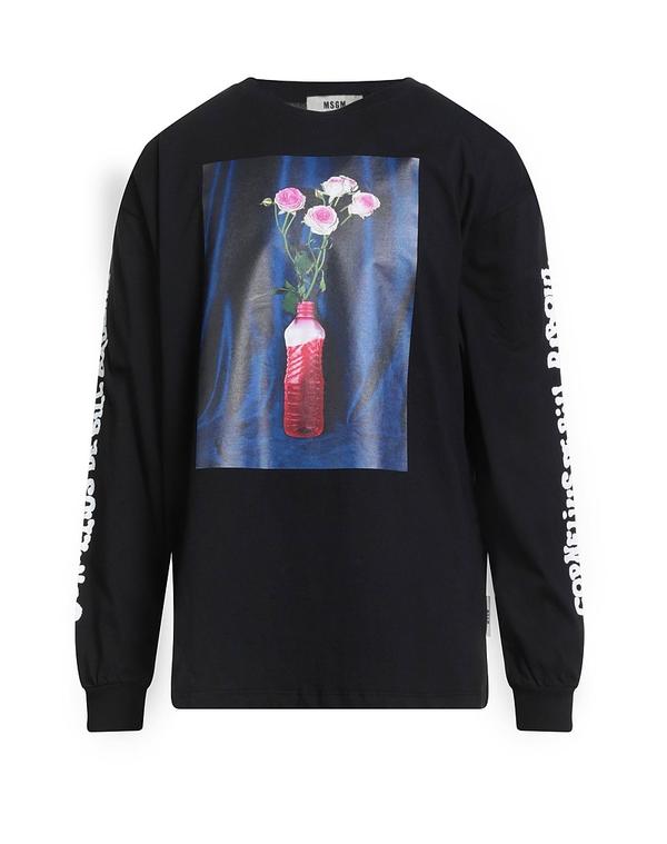 エムエスジイエム メンズ トップス Tシャツ MSGM Ｔシャツ Black ブラック