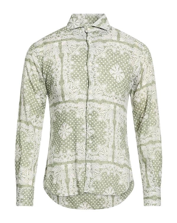 フェデーリ メンズ トップス シャツ FEDELI リネンシャツ Sage Green グリーン