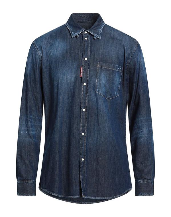 ディースクエアード メンズ トップス シャツ DSQUARED2 デニムシャツ Blue ブルー|ReVida 店