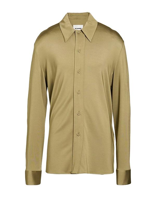 ジル・サンダー メンズ トップス シャツ JIL SANDER 無地シャツ Military Green グリーン