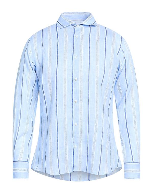 フェデーリ メンズ トップス シャツ FEDELI ストライプ柄シャツ Sky Blue ブルー