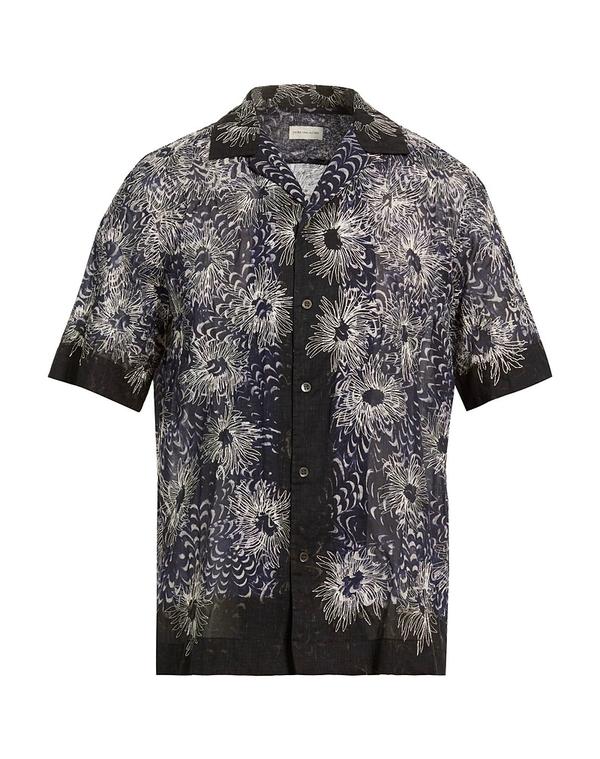 ドリス・ヴァン・ノッテン メンズ トップス シャツ DRIES VANOTEN 柄入りシャツ Midnight Blue ブルー