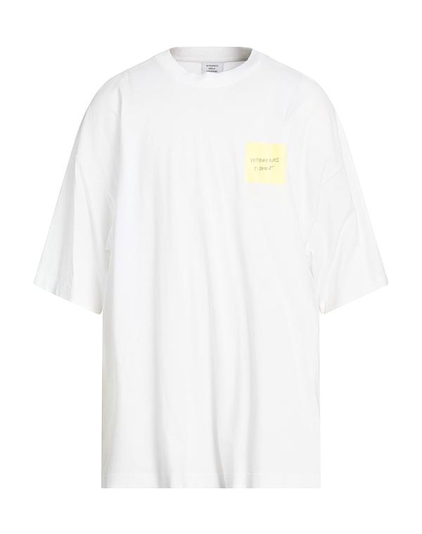 ヴェトモン メンズ トップス Tシャツ VETEMENTS ベーシック Tシャツ White ホワイト