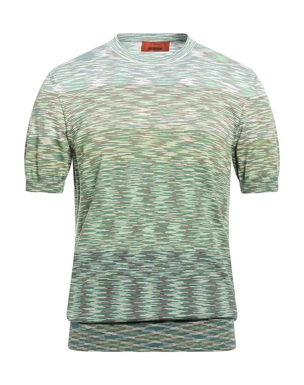 ミッソーニ メンズ トップス プルオーバー MISSONI Ｔシャツ Light Green 緑であること