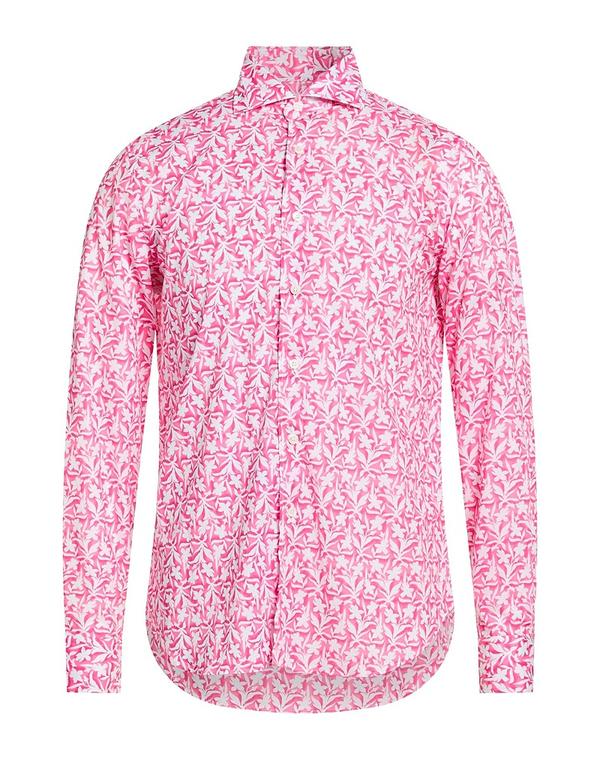 フェデーリ メンズ トップス シャツ FEDELI 柄入りシャツ Magenta マゼンタ|ReVida 店