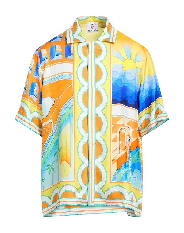 カサブランカ メンズ トップス シャツ CASABLANCA 柄入りシャツ Yellow イエロー