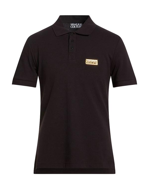ヴェルサーチ メンズ トップス ポロシャツ VERSACE JEANS COUTURE ポロシャツ Black ブラック｜ReVida 店