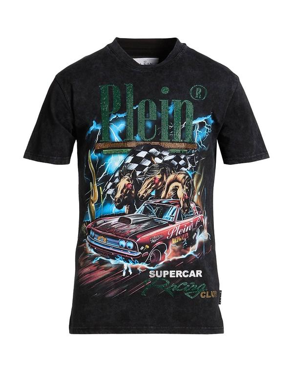 フィリッププレイン メンズ トップス Tシャツ PHILIPPLEIN Ｔシャツ Black ブラック